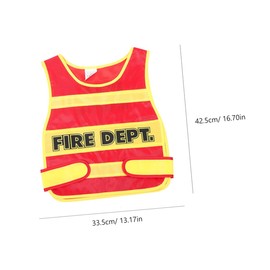 SUPVOX 2pcs Firefighter Costume Vest Cosplay Dress Up Supplies for Imaginative Role Play Soft for Parties Performances for Boys