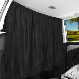 Car Divider Curtains, Sun Protection, 134 x 78 cm, Removable Car Rear Privacy Curtain, Rear Window Curtain, Privacy Travel, Nap Night Car, Camping, Divider Curtain for All Car Sun Cream