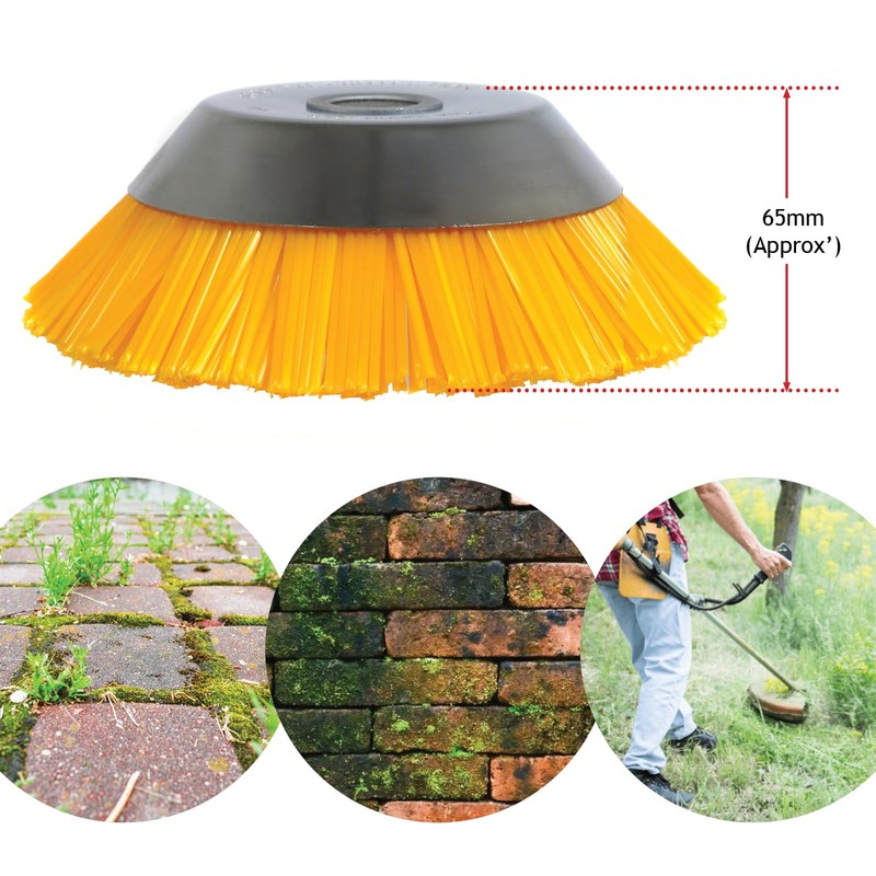 Spares2go Strimmer Brush Head Universal Heavy Duty, 8inch