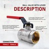 DOJA Barcelona Ball valve with lever handle, red, 1/2 inch,