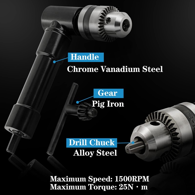 Jamiikury Cordless Right Angle Drill Adapter, 90 Degree Adapter Drill