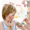 Qpout 96PCS Glitter Hibiscus Temporary Tattoos for Kids & Women,Summer