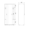 Tvilum Space Wardrobe with 2 Sliding Doors, White