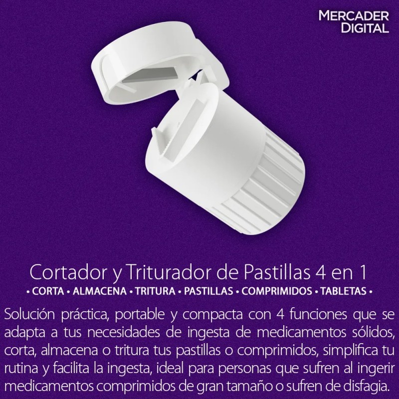 Pastillero Triturador Cortador Pastillas Píldoras Vitaminas