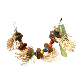 JoJoMonsta Parakeet Toys,Paradise Series Lucky Amulet Parrot Climbing and Chewing Boredom Relief Toy Handmade Bird Toy Parrot Toy Set