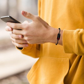 Uloveido Blood Thinner Awareness Medical Alert Bracelet - Stainless Steel Cuban Link Chain Bracelets for Him or Her YA4983 (Black)