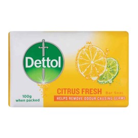 Dettol Citrus Scented Bar Soap 100g 3-Pack