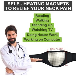 YJZQ Neck Warmer Self-Heating Neck Brace Neck Warming Neck Heating Pad Magnetic Therapy Neck Support Winter Neck Protection Collar Belt with Velcro Fastener