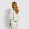 JAJU [JAJU] Women's Loose Fit Shirred Sleeve Blouse_Khaki Gray