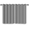 ggaimwf 117x138cm Plaid Eyelet Curtain Buffalo Check Black and White