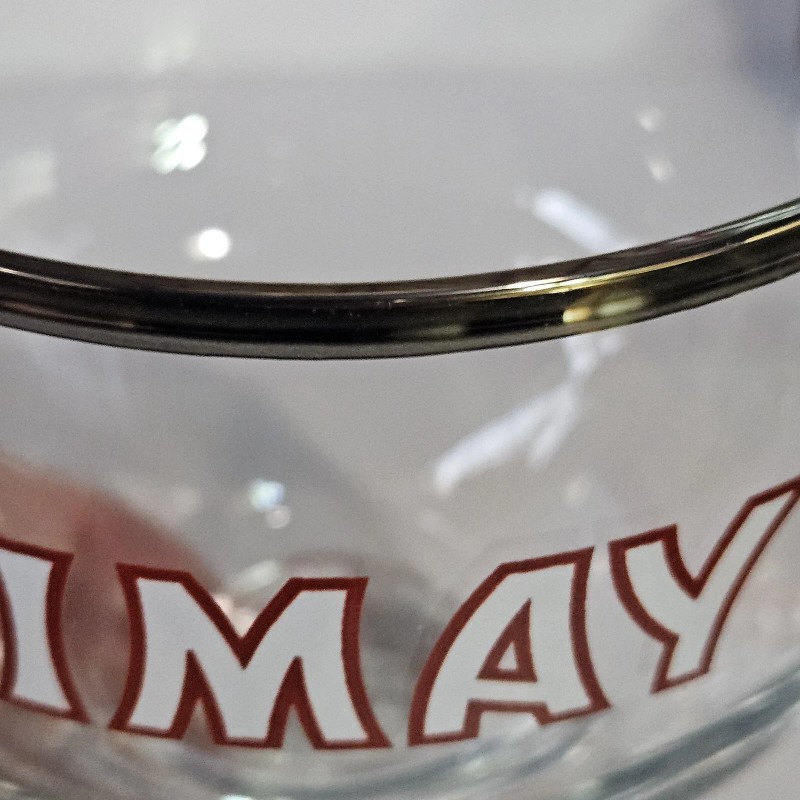 Chimay Lot of 2 Chimay Brewery Stemmed Silver Rimmed Trappist