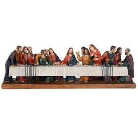 Pacific Giftware The Last Supper Da Vinci Inspiration Tabeltop Figurine Decorative Gift 12 inch L
