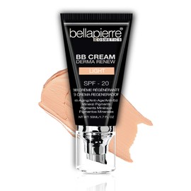 bellapierre BB Cream SPF 20 | Concealer, Foundation, & Moisturizer | Non-Toxic & Paraben Free | Pump Top Applicator - 48 Grams - Light