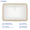 Dcolora Undermount Bathroom Sink Rectangle 18"x14" White Porcelain Ceramic Rectangular