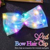 HEREAD Pearl Hair Bow Clips Light Up Bowknot Hair Barrette