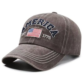 acdiac Curved Brim Baseball Cap for Men Trucker Hat Dad Hat Adjustable Size Running Golf Hat (US, Alpha, One Size, Lightbrown)