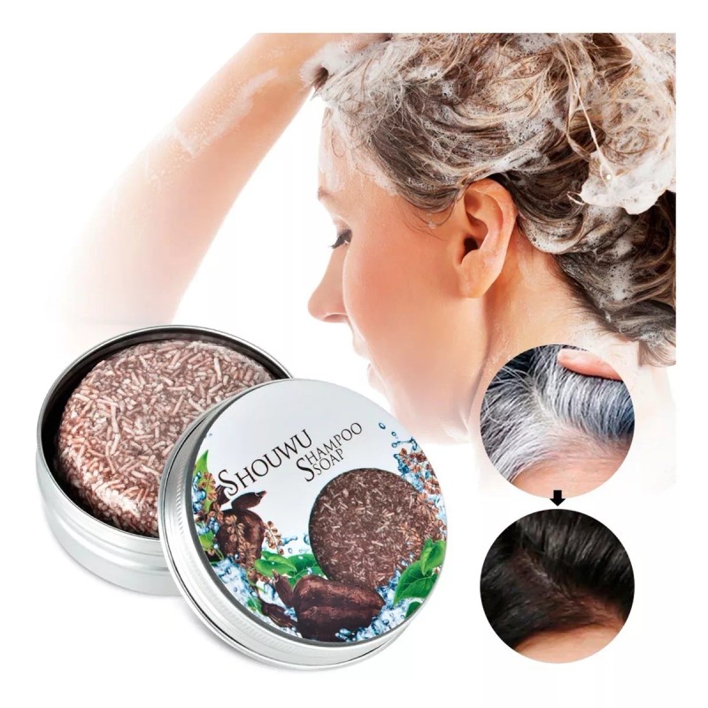 Mafab Shampoo Barra Orgánico Cubre Canas Reparador Estuche Metal