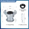 NPT Iron Air Hose Fittings, 4 Sets 3/4 Inch Female
