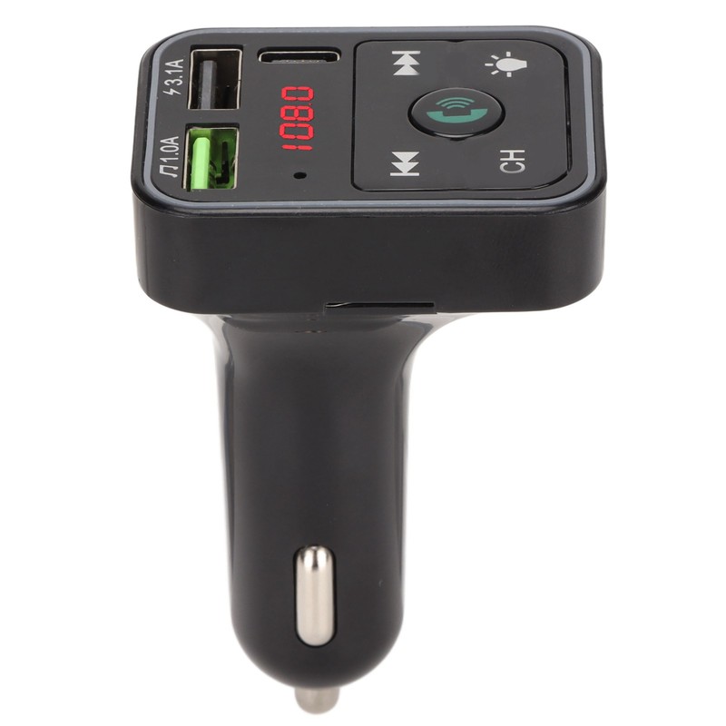 Bluetooth 5.0 FM Transmitter Hands Free Call USB 2.0 Music