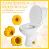 Honeydak 2 Pack Toilet Bolt Caps Decorative Yellow Sunflower Toilet