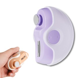 DMQ Electric Nail Clipper, 2 in 1 Polishing Automatic Nail Clippers for Thick Nails, Wireless Charging Nail Trimmer with 2 Adjustable Speeds, Electric Nail Cutter Safe for Babies Adults