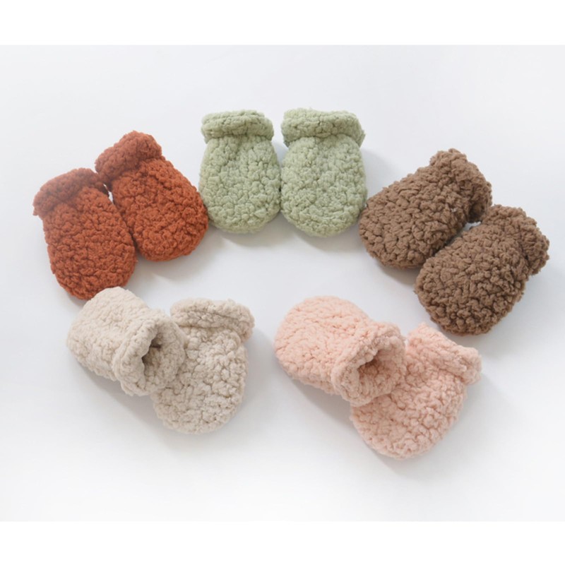 Kobeleen Warm Winter Mittens for Newborns Infant Anti Scratch Gloves