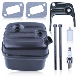 AUMEL 544028301 Exhaust Muffler Kit for Husqvarna 340 345 346XP 350 351 353 Chainsaws Rwplace 544028302 (Includes Muffler Gasket, Bracket, Bolts)