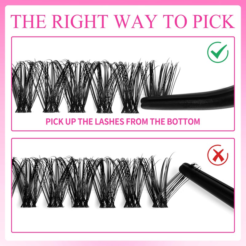 VEYESBEAUTY Lash Clusters Eyelashes Cluster Lashes Extensions One More+ Multi-type
