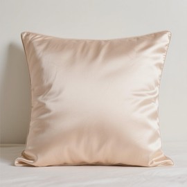 SeidenPillowcase 80 x 80 cm, Ravmix Silk Pillowcases for Hair and Skin, with Hidden Zip, Both Sides Silk, Mulberry Silk Pillowcase 80 x 80 cm, 1 Piece, Beige