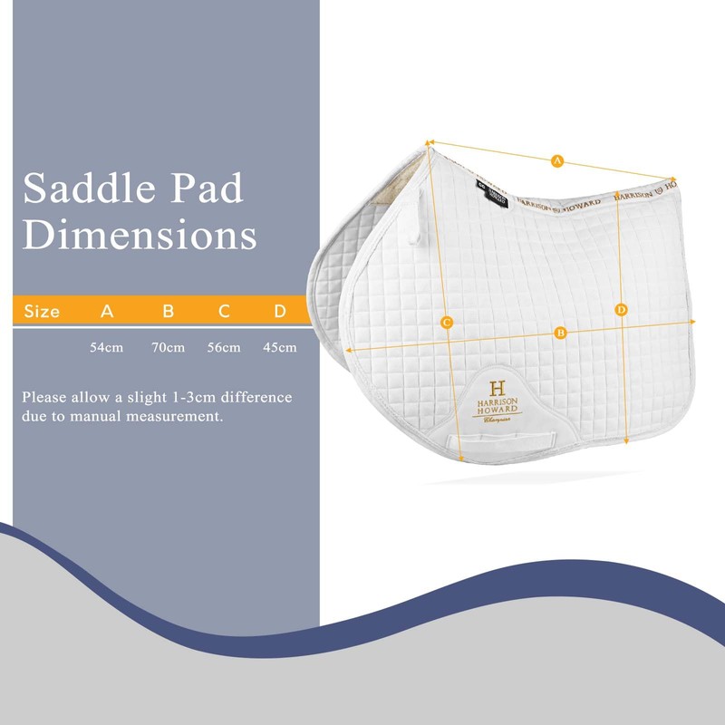 Harrison Howard Ergonomic Design Saddle Pad Non-Slip Suede Outer Perfect