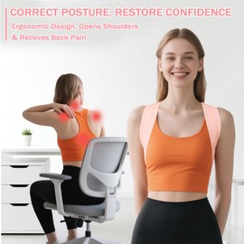 HVRCRK Back Brace Posture Corrector for Women - Thin & Invisible Back Brace for Posture - Adjustable Back Support Brace - Relieve Upper Back Discomfort & Regain Confidence, S(28-35") 1 PCS