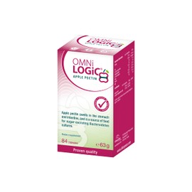OMNi LOGiC APPLE PECTIN | 84 capsules | Dietary Fibre | Natural Apple Pectin: Swells in The stomach and intestine | Vegan | Gluten-free | Lactose-free