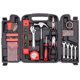 CARTMAN 136-Piece Tool Set General Household Hand Tool Kit with Plastic Toolbox Storage Case