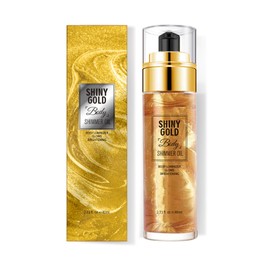 Body Highlighter Oil - Shiny Gold, Gives Intense Golden Shine, Improves Natural Complexion, Deep Hydrating and Nourishing, Long-Lasting Shine for All-Day Effect