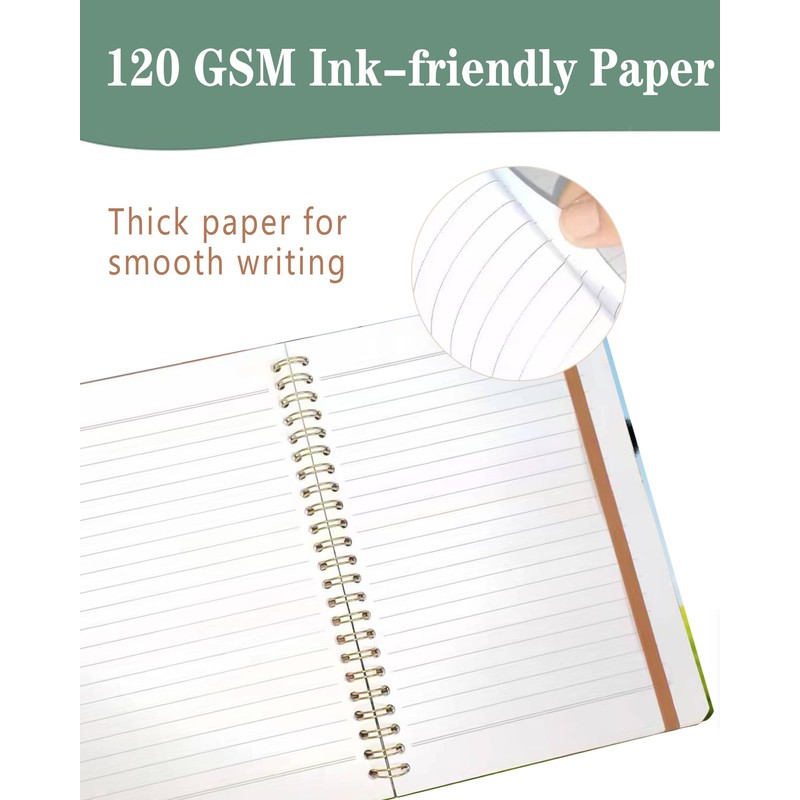 DHGPTS Spiral Journal Notebook, A5 Cute Notebooks for Women Men,