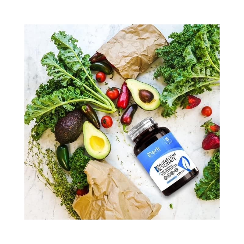 Magnesium Glycinate Capsules - 300mg Pure Elemental Magnesium per Serving,