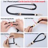 Yiflin 3-in-1 Phone Lanyard,Adjustable Phone Strap Crossbody with Phone Tether