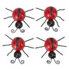 4Pcs Ladybug Wall Decoration Iron Ladybug with Black Spots Ladybug