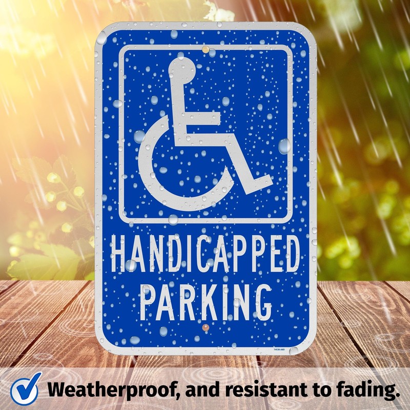 Brimar - 12x18" Handicapped Parking Sign - Engineering Grade Reflective