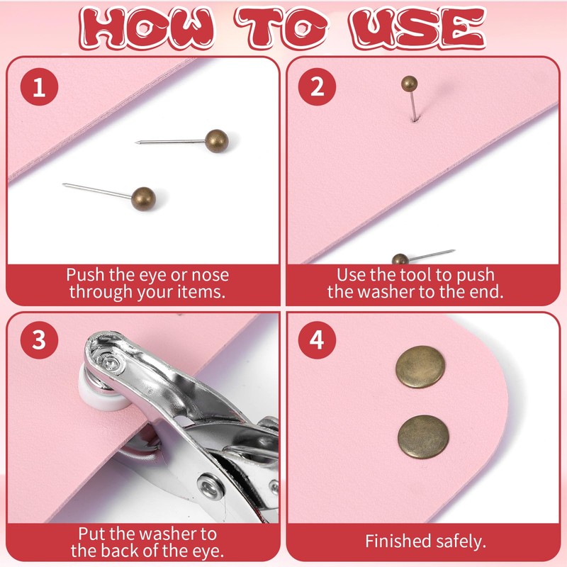 Safety Eye Tool, Auxiliary Tool for Attaching Safety Eyes for