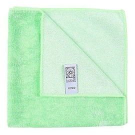 Pack of 10 16" x 16" Washable & Heavyweight Microtex Microfibre Cleaning Cloth. Ideal to use on all Household & Workplace Cleaning (Green)