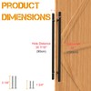 LVYIHAN 48 inch Large Stainless Steel Front Door Handle Double