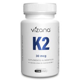 VIZANA NUTRITION | Vitamina K2-mK7 en Cápsulas HPMC Vegetarianas (90 Caps-370 mg)