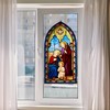 Holy Family Stained Glass Window Film (12.5"x24")