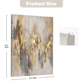 Briful Abstract Canvas Wall Art - Modern Painting for Living Room & Bedroom - 20'' x 28''