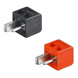 Goobay 3 Pieces Network Connector for Speaker with Fittings. Black and Red