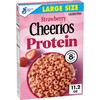Cheerios Protein Cereal, Strawberry, 8g Protein, Large Size, 11.2 oz