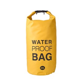 lydnkim Waterproof Dry Bag – PVC Roll-Top Dry Sack (2L–30L) for Kayaking, Boating, Rafting, Camping & Water Sports – Keeps Gear Safe & Dry (Yellow, 20L - Double Straps)