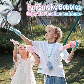 Fog Bubble Machine, Colorful Smoke Bubble Machine for Kids, Halloween Elastic Bubble Fog Machine, Magic Smoke Bubble Wand, Halloween Party Favors Supplies Toys Birthday Gifts