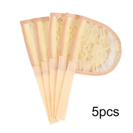 5PCS Lace Base for Ponytail with Combs - Large Hair Net for Making Ponytail - Lace Ponytail Net with Magic Buckle - Beige